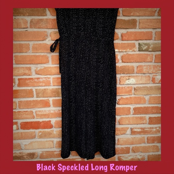 Black Speckled Long Romper - Picture 4 of 4